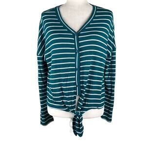 GOOD LUCK GEM Button Thermal Tie Front Top L